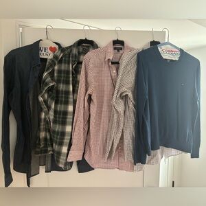 Mix of name brand men’s work shirts